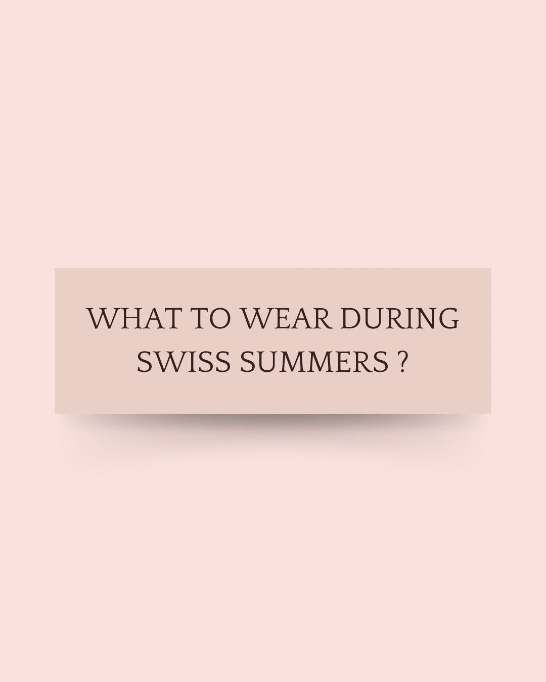 What to Wear During Swiss Summers - Saurutu Heritage Couture