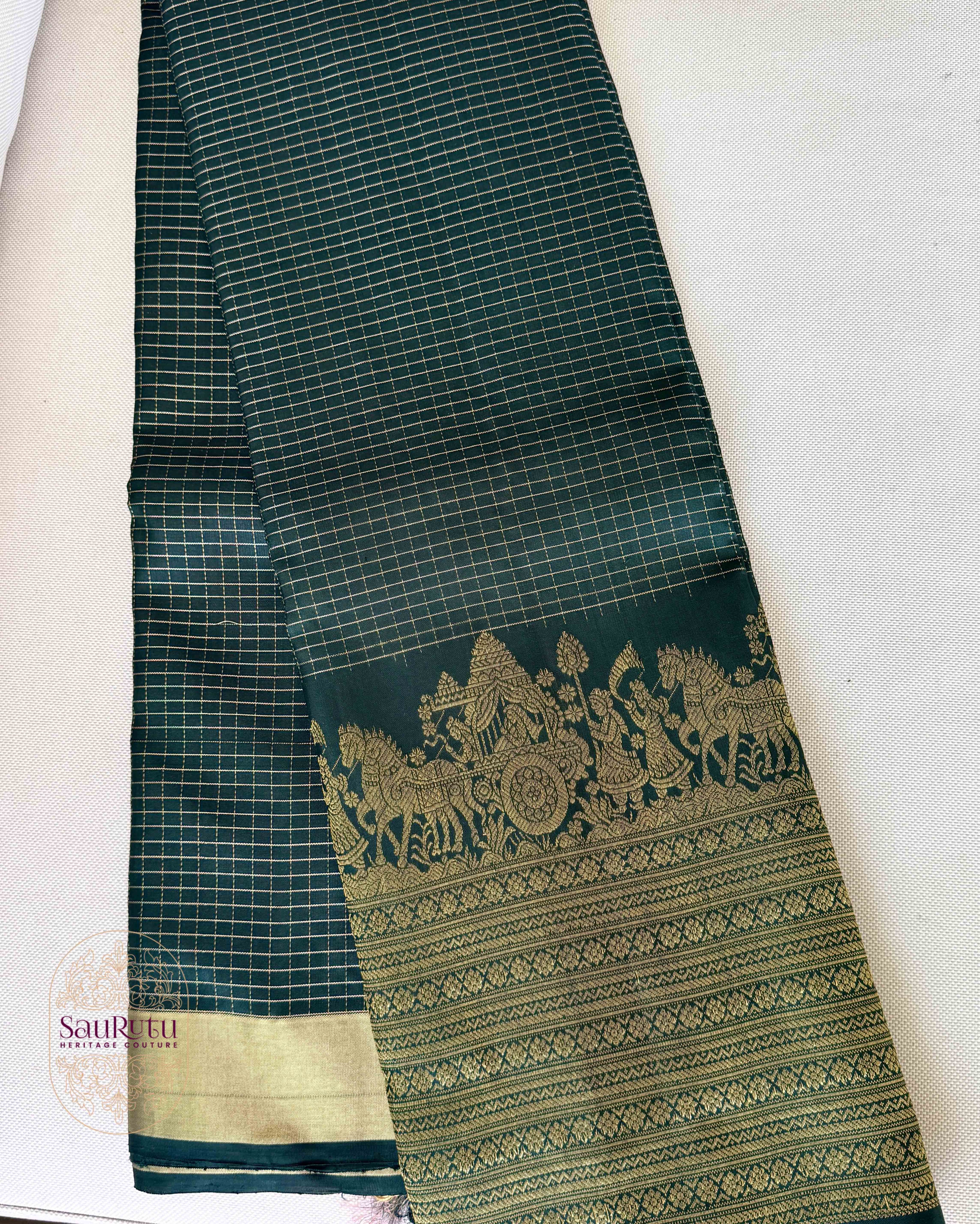 Green Dharmavaram Pure Silk Saree