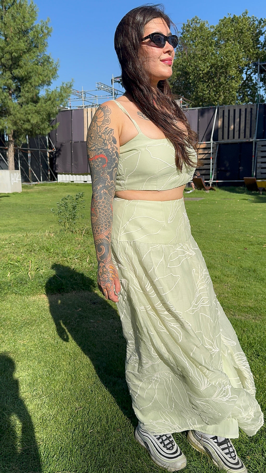 Matcha Green Mul Chanderi Coord Set