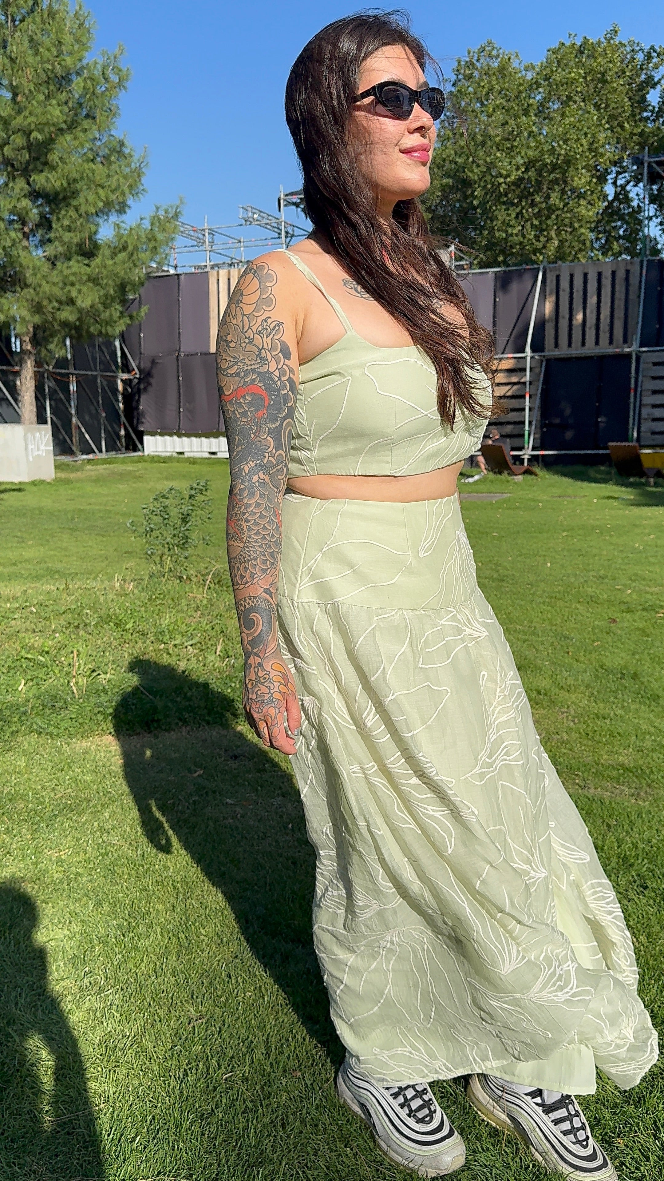 Matcha Green Mul Chanderi Coord Set