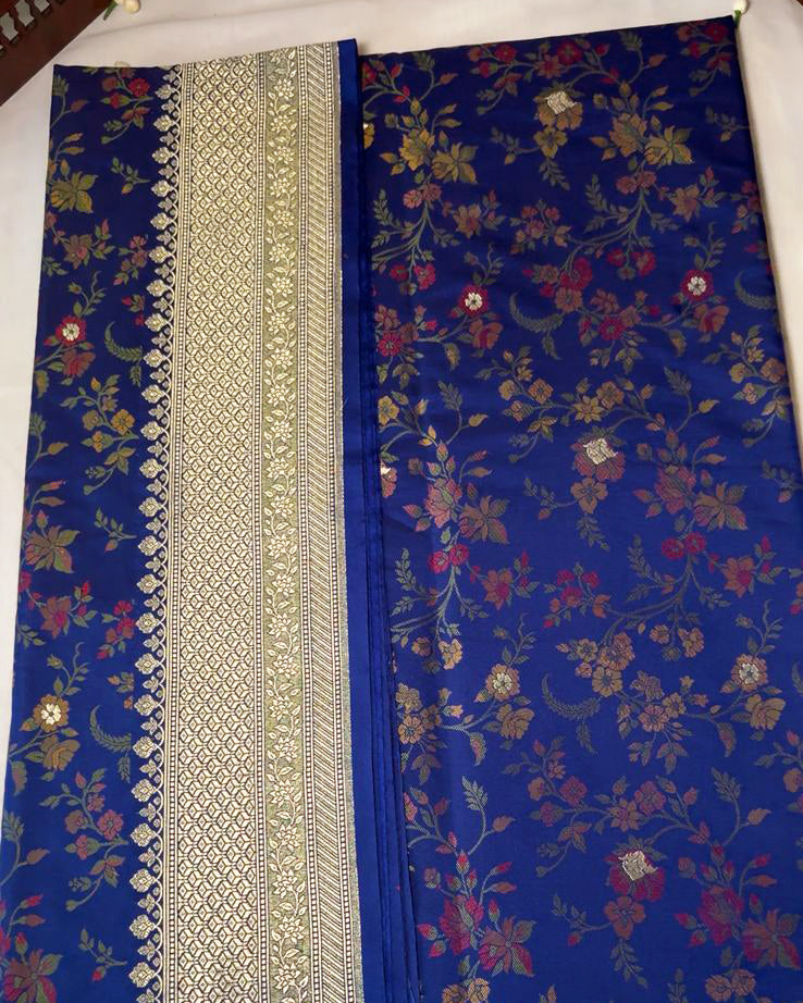 Royal Blue Banarasi Silk Saree