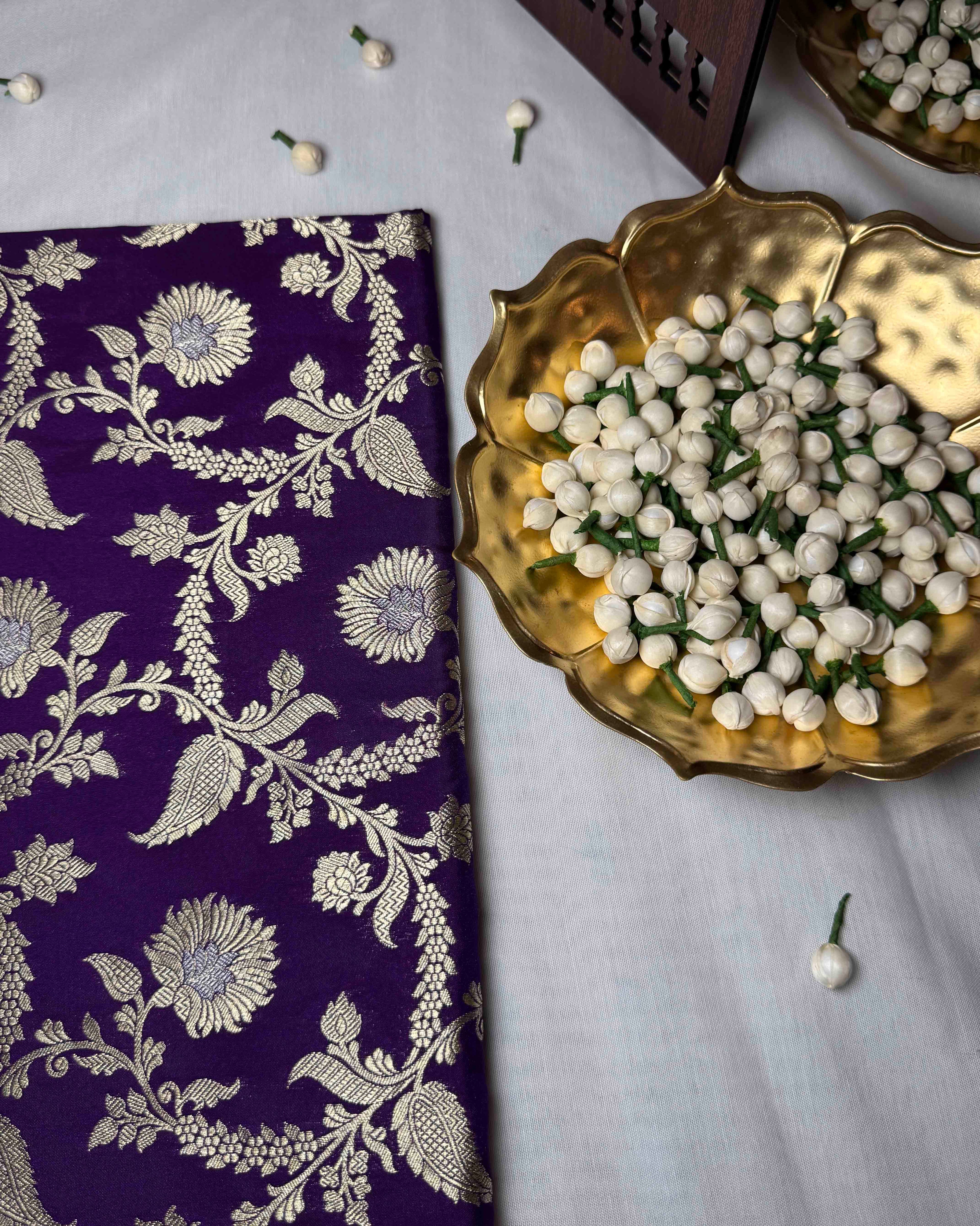 Purple Banarasi Noor Silk Saree