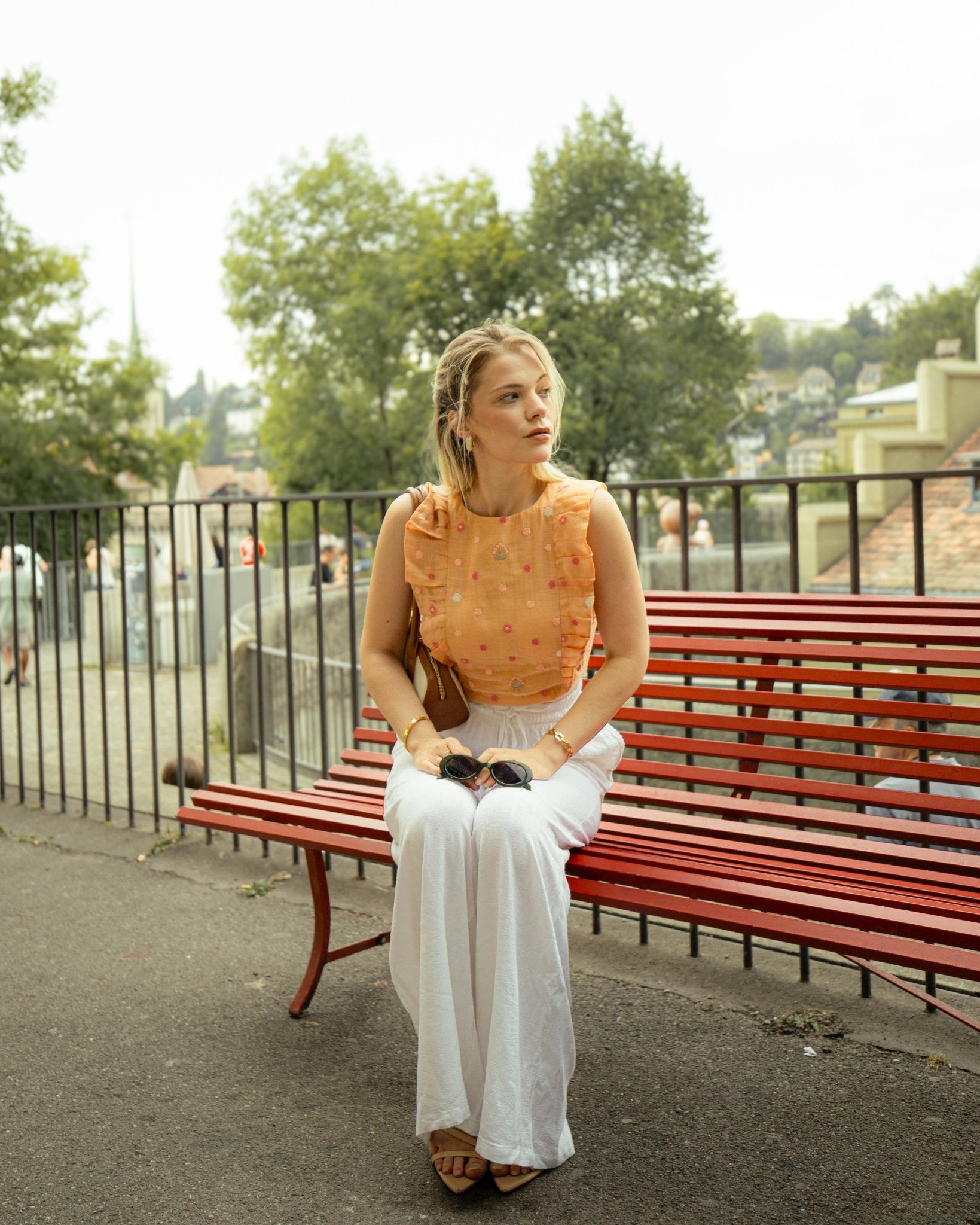 Peach Mul Chanderi Top - Saurutu Heritage Couture