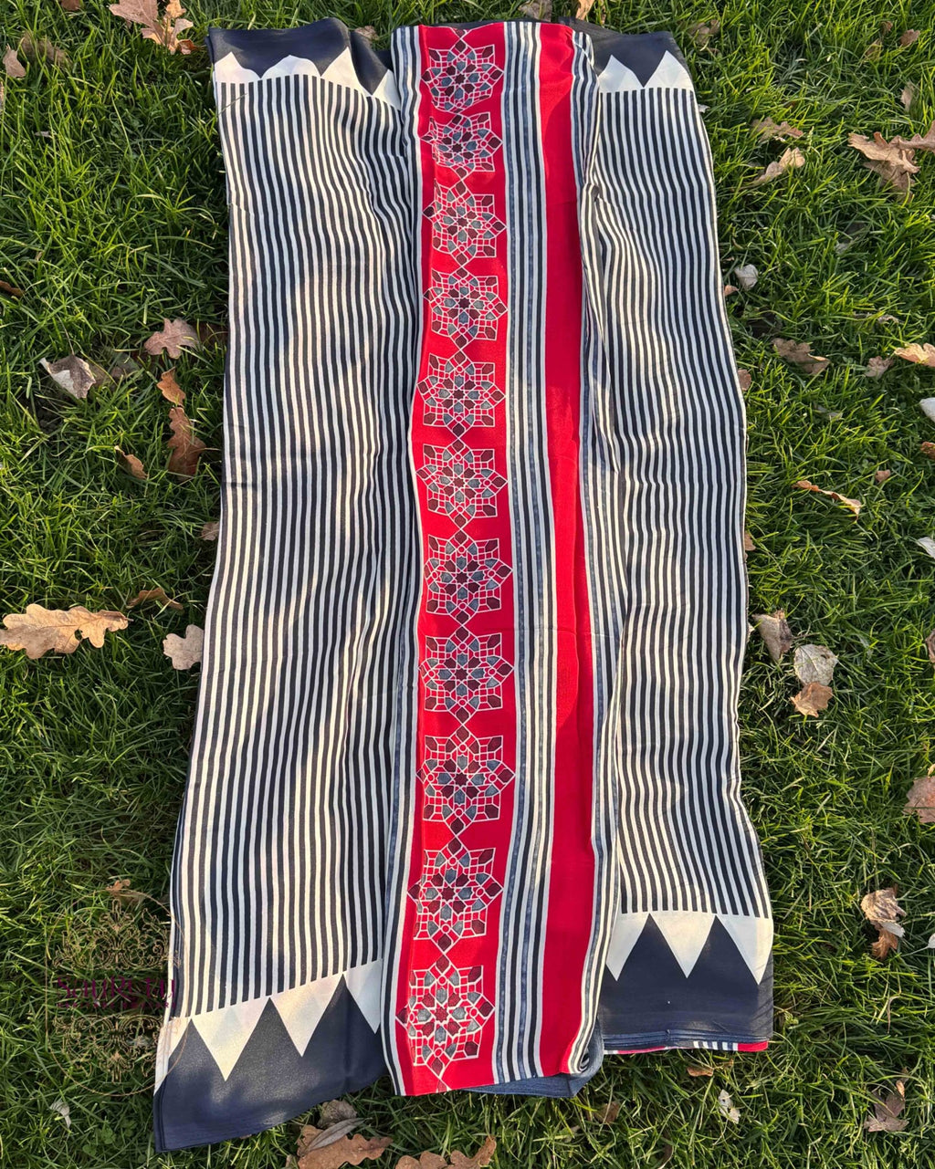 Sabarmati Print Crepe Saree - Saurutu Heritage Couture