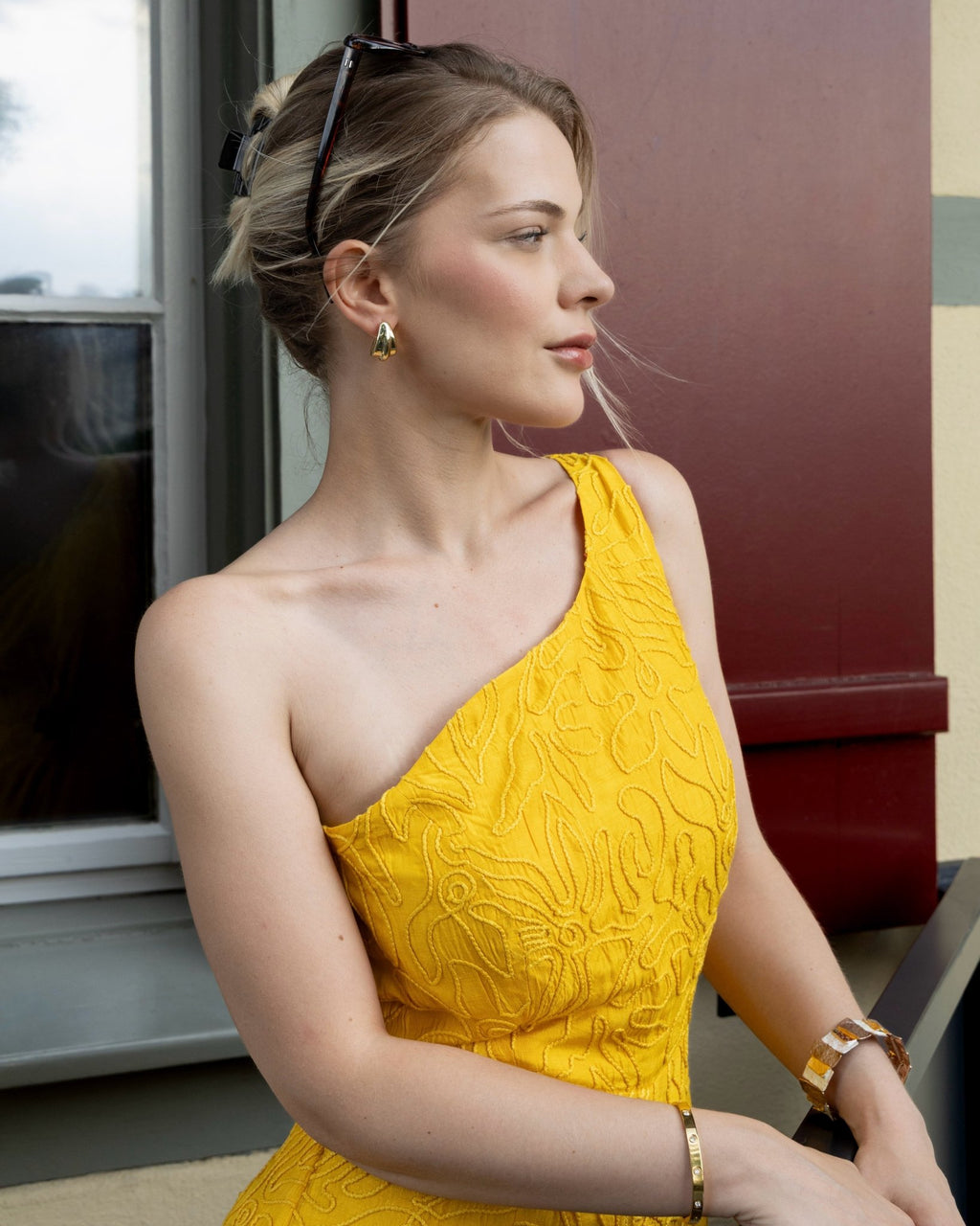 Yellow Dola Silk Jumpsuit - Saurutu Heritage Couture