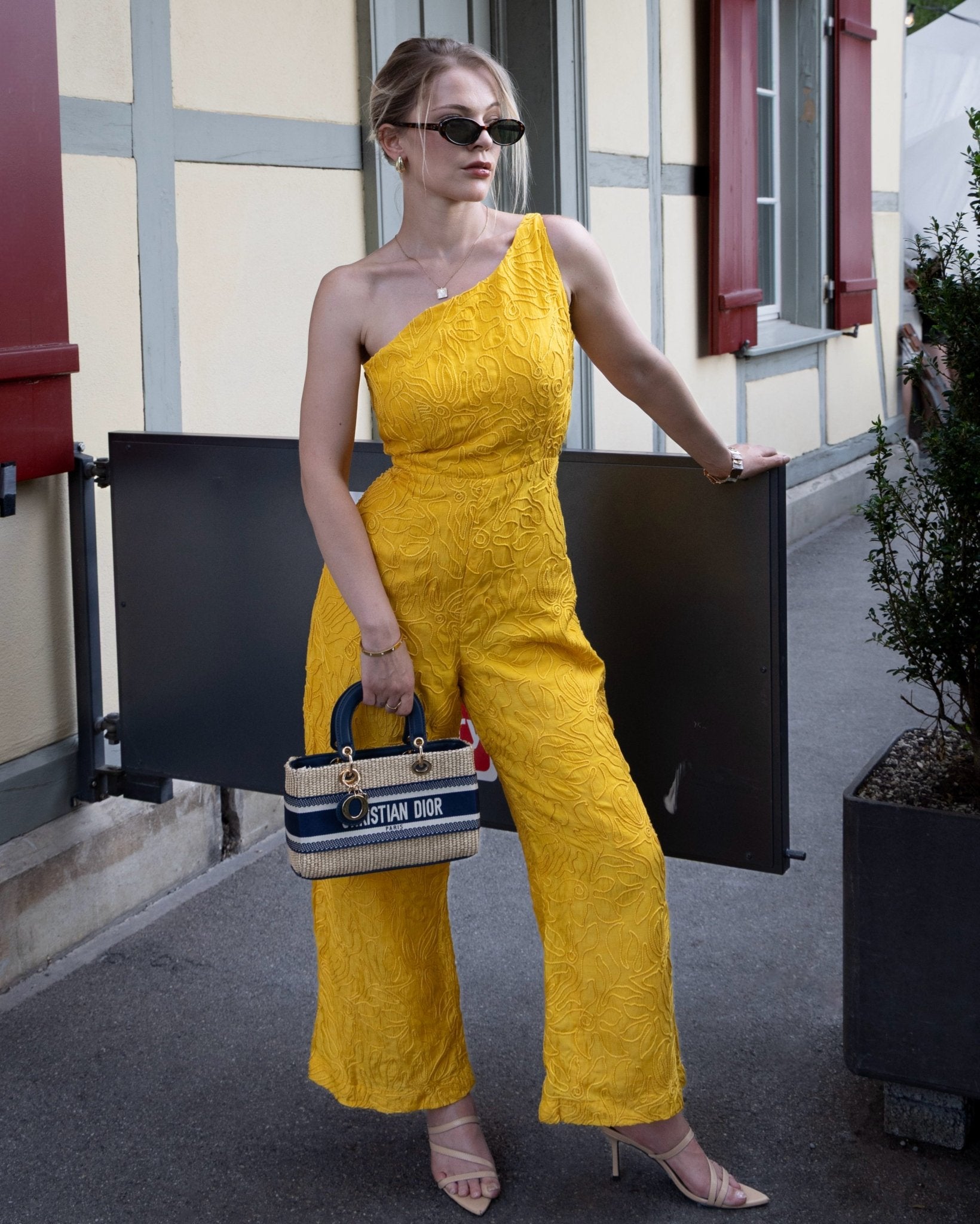Yellow Dola Silk Jumpsuit - Saurutu Heritage Couture